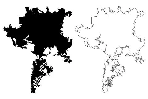 Semarang City (Republic of Indonesia, Java island) map vector illustration, s Stock Illustration