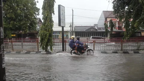 Semarang Flood 2023 Stock Footage 228891562