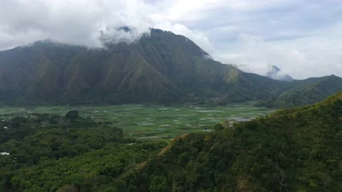 Sembalun hills and fields  動画素材 145248697