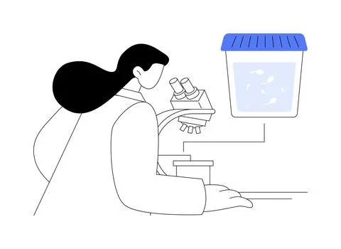 Semen analysis abstract concept vector illustration. Stock Illustration