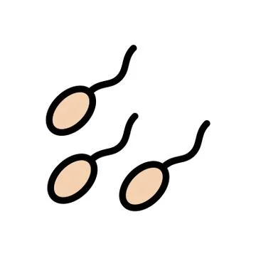 Semen flat color icon Stock Illustration