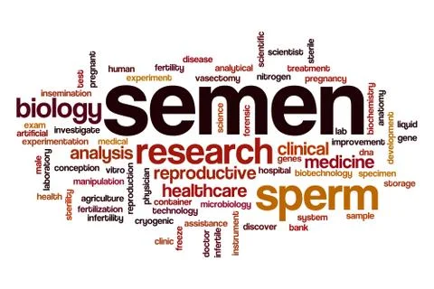 Semen word cloud Stock Illustration