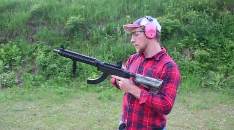 Semi automatic .22 rifle Stock Footage 20552839