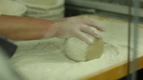 Semi-automatic line for bread dough. Video stock 59869641