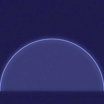Semi-circle shape with gradient blue and gray tones on dark textured backgrou Stock Illustration