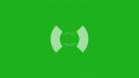 Semi circles from center on green screen background Stock Footage 231879710