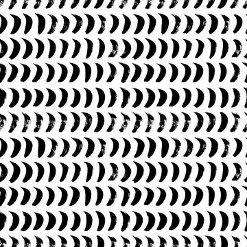 Semi circles in a row seamless pattern. イラスト素材