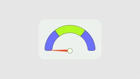Semi circular gauge meter animated UI element Stock Footage 334871652