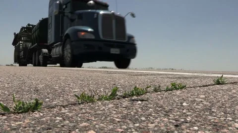 SEMI Drive By Stock Footage 155602284