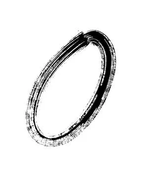 Semi-dry flat brush hand-drawn letter isolated on white background. Stock Illustration