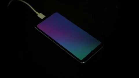 Semi flickering android phone on stand by mode Video stock 172393969