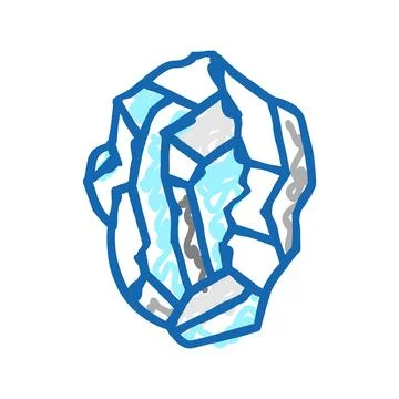 Semi precious stone icon doodle illustration Stock Illustration