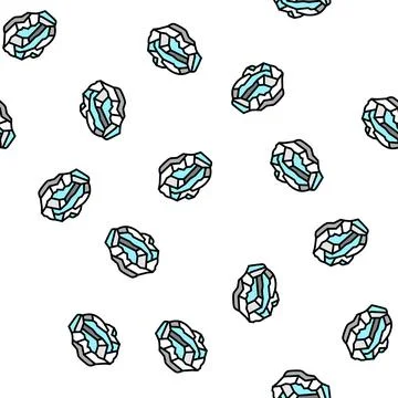 Semi precious stone vector seamless pattern Stock Illustration