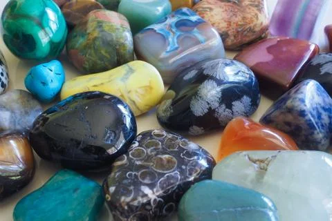 Semi-Precious Stones Assorted Stock Photos