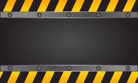 Semi Realistic 3D Emboss Under Construction Sign  Background Stock Illustration