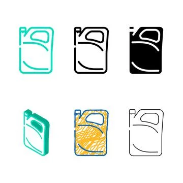 Semi rigid plastic package color icon vector stylized Stock Illustration