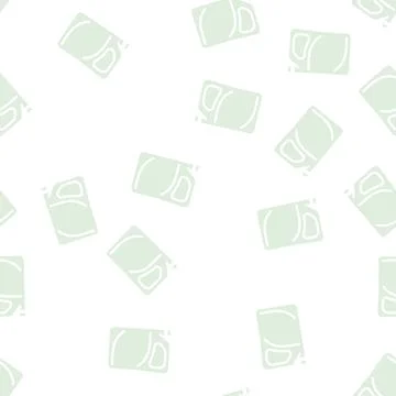 Semi-rigid plastic package glyph vector seamless pattern Stock Illustration