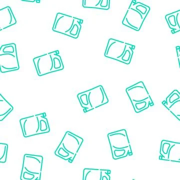 Semi-rigid plastic package vector seamless pattern 스톡 일러스트