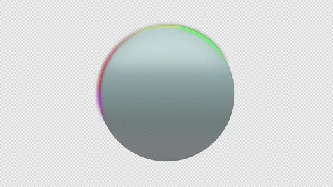 Semi-Transparent Glass Circle Overlay with RGB Glow Alpha Channel Seamless Loop Stock Footage 340477618