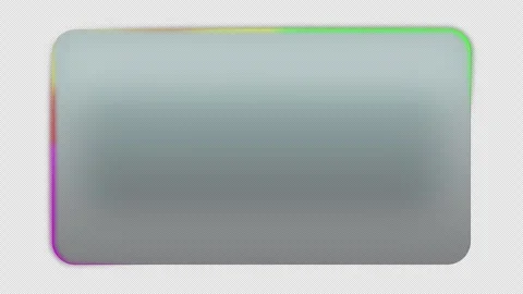 Semi-Transparent Glass Rectangle Overlay RGB Glow Alpha Channel Seamless Loop Stock Footage 340477167
