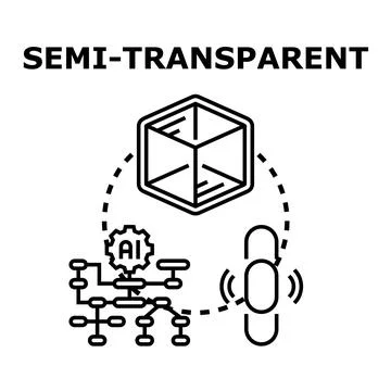 Semi transparent information processing and data protection 库存插图