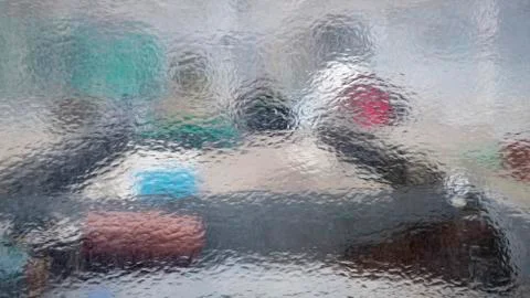 Semi transparent structural glass pane for backgrounds Stock Photos