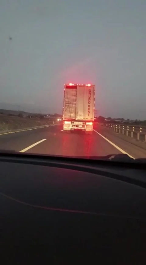 Semi-Truck Crashes After Refusing to Let Cars Pass, San Jose Iturbide, Mexico -  Stock Footage 228988875