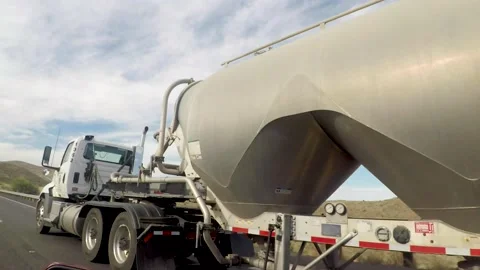Semi-Truck at the freeway Stock Footage 133746850