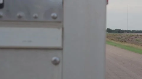 Semi Trucks Close Up Shot - Wheat Harvest Stock-Footage 65027716