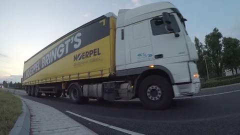 Semi trucks moving Stock Footage 83625285
