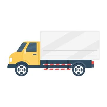 Semi van truck vector graphic Stock Illustration