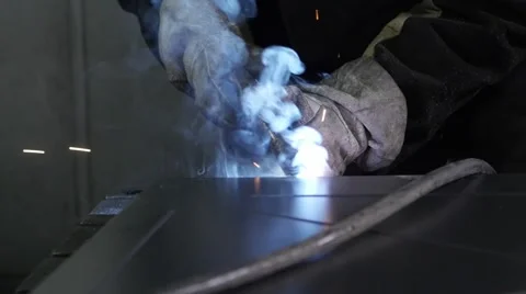 Semiautomatic welding 2 Video stock 68391379