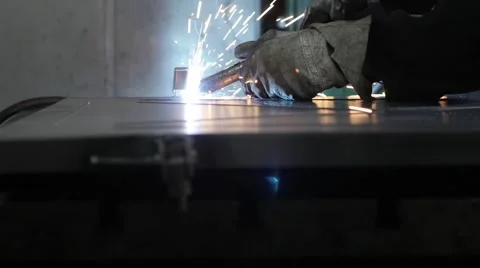 Semiautomatic welding Video stock 68391381