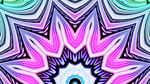 Semicircle kaleidoscopic pulsating and emanating elements from bottom centre. Stock Footage 236583675