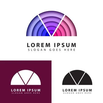 Semicircle logo Stock Illustration