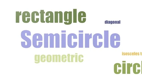 Semicircle Tagcloud Animated Isolated On White Video stock 107214086