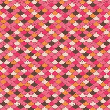 Semicircles seamless pattern. Tile or scale Stock Illustration