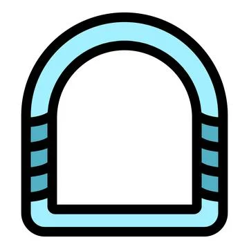 Semicircular arch with stripes creating an elegant frame Stock Illustration