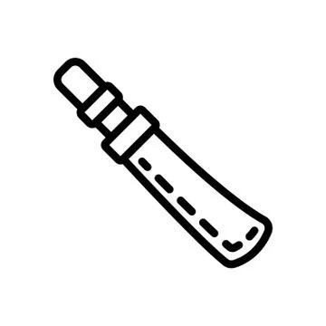 Semicircular chisels icon vector outline illustration Stock Illustration