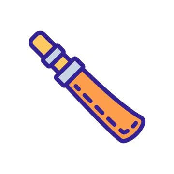 Semicircular chisels icon vector outline illustration Stock Illustration