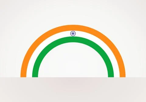 Semicircular flag of India Stock Illustration