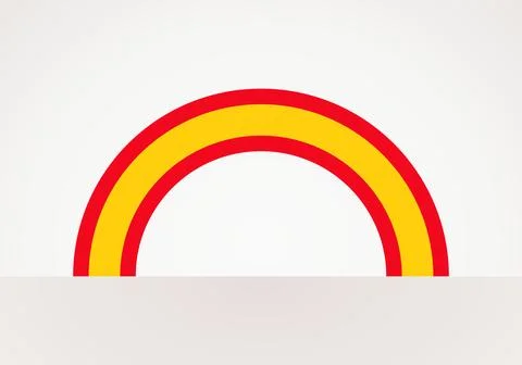 Semicircular flag of Spain Stock Illustration