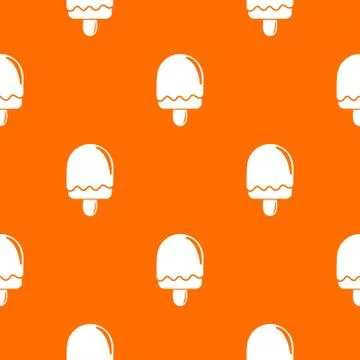Semicircular ice cream pattern orange 스톡 일러스트