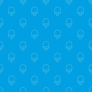 Semicircular ice cream pattern vector seamless blue Stock Illustration