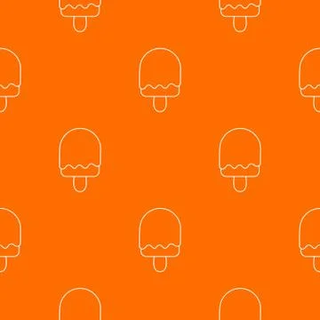 Semicircular ice cream pattern vector orange Stock Illustration