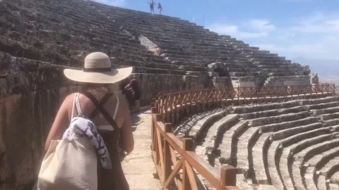 Semicircular theater at Hierapolis, Turkey Stock Footage 336244969
