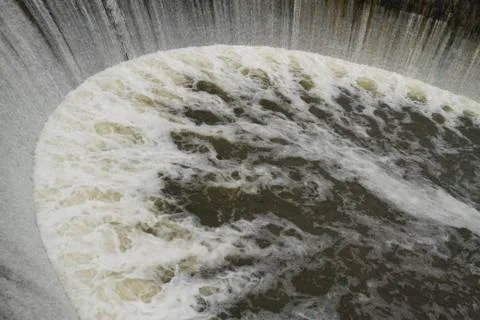 Semicircular water dam Stock Photos