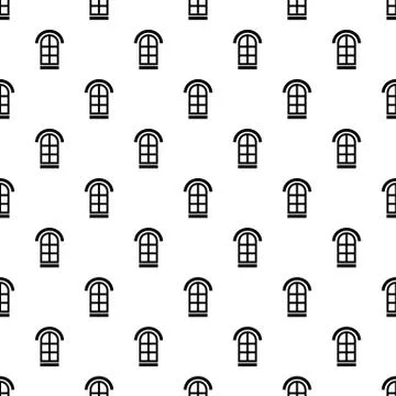 Semicircular window frame pattern vector seamless Stock Illustration