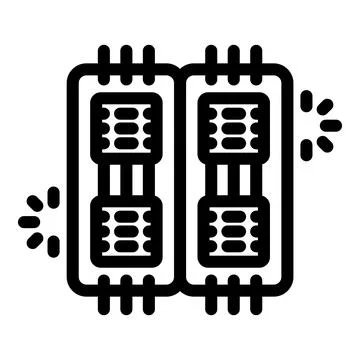 Semiconductor chip generating light and heat, advanced microchip technology Stock Illustration