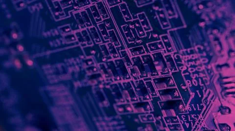 Semiconductor. cpu chip located on the green motherboard of the computer. Stock Photos